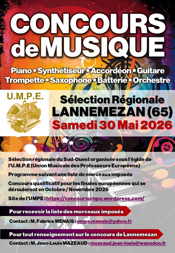Affiche concours umpe 2026